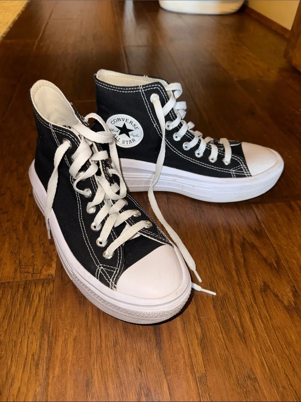 Converse Kids Black and White High Top Sneakers